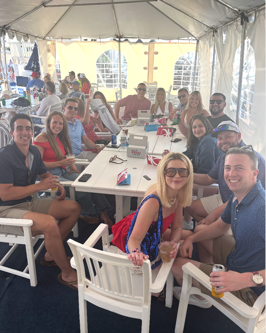 TE- outside table with people